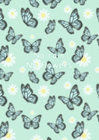 Pastel green butterfly theme