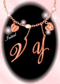 【V&Y】イニシャル運気UP!ピンクゴールド