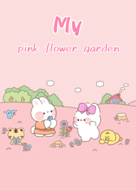 my pink flower garden