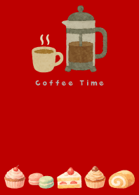 Coffee Time01 red & beige