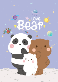 คุณหมีสามตัว มินิ สีม่วง