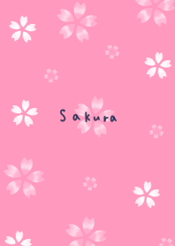 Pink and cherry blossom pattern. Spring.