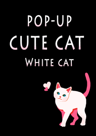 POP-UP CUTE CAT White cat