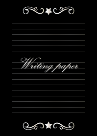 Writing paper Star -WHITEGOLD-