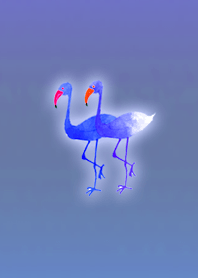 Simple Flamingo Blue Purple