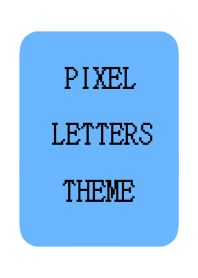 PIXEL LETTERS THEME[BLUE]-WHITE