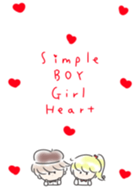 simple boy girl heart