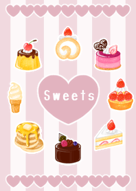 Many sweets! -dusty pink- Revised