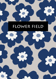 flower field-navy&beige3