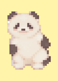Panda Pixel Art Theme  Yellow 05