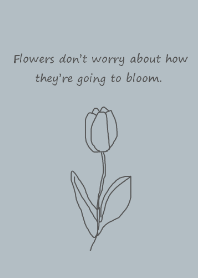 -art tulip-(dusty blue)