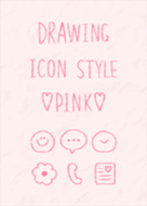 DRAWING ICON STYLE PINK