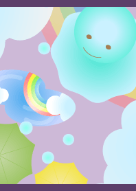 Rainy day spell on purple