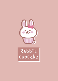Rabbit cupcake.Ribbon.pink