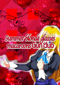 Summer blonde glasses macaroons Gun club