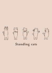Standing cats -pink-