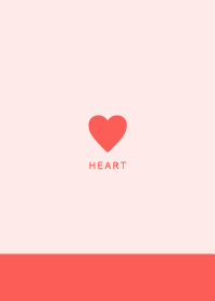 Simple Heart//Red&Sweet Peach Pink 08