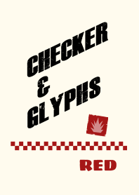 Checker & Gryphs (red)