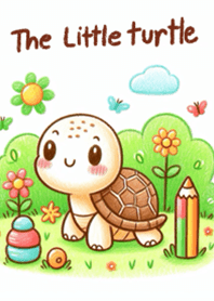 The little turtle with its friends.