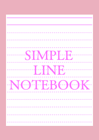 SIMPLE PINK LINE NOTEBOOKj-ROSE PINK