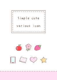 Simple cute various icon
