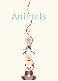 Animal 002-2 (Beige/Mint)