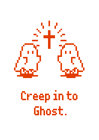 Sheet Ghost Creep in Ghost  - W & Red