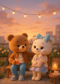 Rooftop Evening Warm Moments