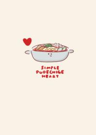 simple Budae jjigae heart beige