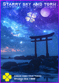 Starry sky and torii+
