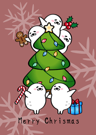 ประทับตราขี้เกียจคริสต์มาส!(ชมพูส้ม)