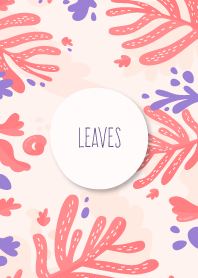 Hand Drawn Pink Leaves