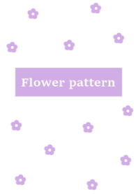 flower pattern#white purple