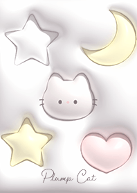 Greige Cat, moon and stars 02_1