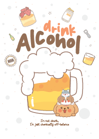 Joyful Drink of Fluffy Dog