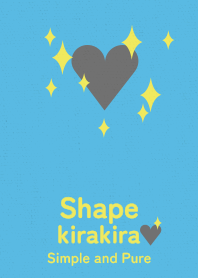 kirakira heart blue yellow
