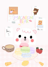 Macarons White Bear