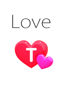 ハート イニシャル "T"