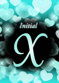 X-Initial-heart- Mint&black