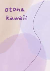 Adult cute art series watercolor purple