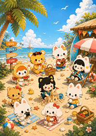 Sunny Beach Picnic (Taupe Brown)