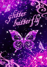 Fantasy Purple Glitter Butterfly