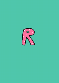 イニシャルR(ピンクホワイトドット)