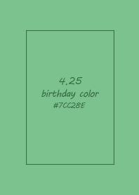 birthday color - April 25