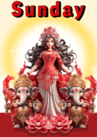 วันอาทิตย์ : พระแม่ลักษมีและพระพิฆเนศ