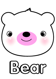 Cute Face White Bear theme