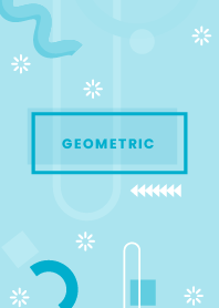 Flat Geometric Blizzard Blue