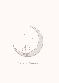 Cats on Moon * light beige