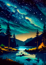 Beautiful starry night view#2097