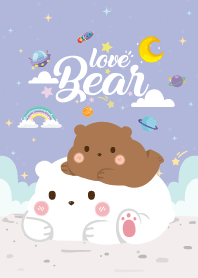 Three Bears Love Light Violet